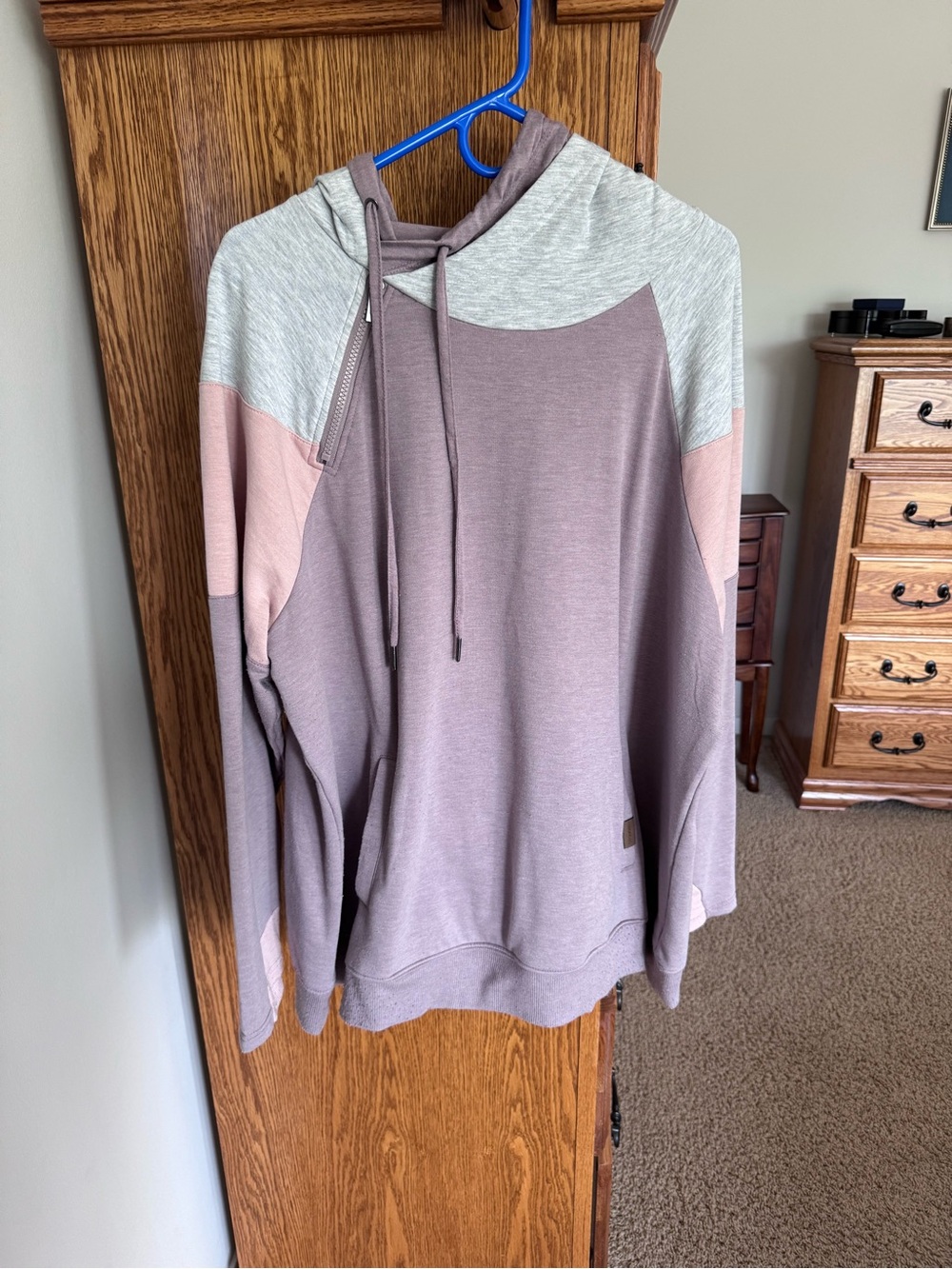Maurices Mauve Hoodie with Gray Details